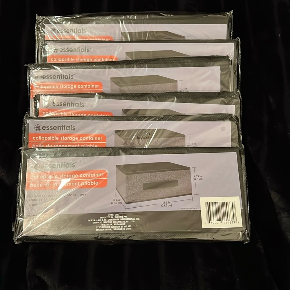 ⭐️Set of 6!  Essentials Collapsible Storage Container